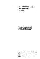 Couverture : Study on Potential Benefit to Airport/ATM Congestion Through Special Operational Procedures for Rotorcraft