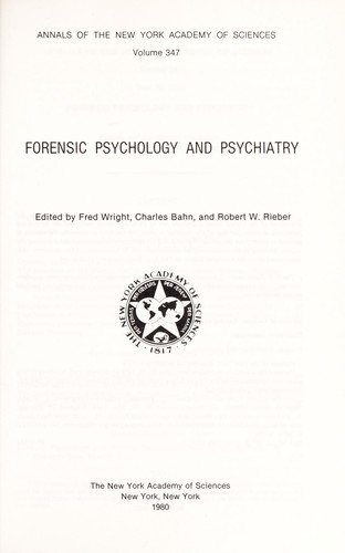 Couverture : Forensic psychology and psychiatry