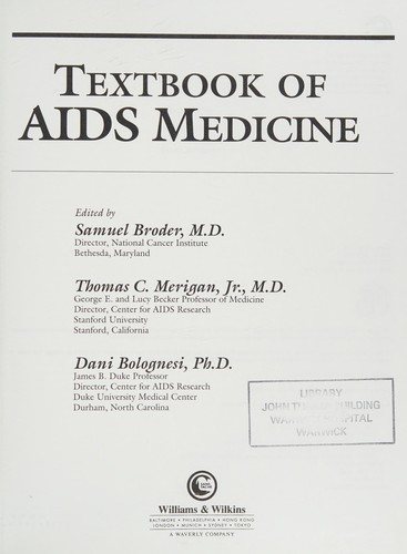 Couverture : Textbook of AIDS medicine