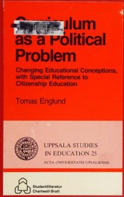 Couverture : Curriculum as a Political Problem
