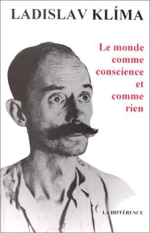 Couverture : Le monde comme conscience et comme rien
