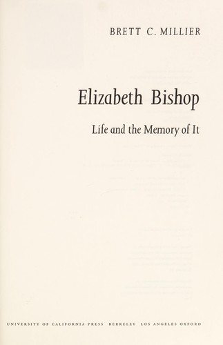 Couverture : Elizabeth Bishop