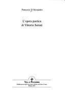Couverture : L' opera poetica di Vittorio Sereni
