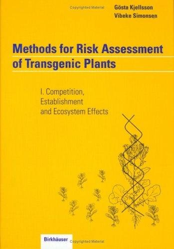 Couverture : Methods for risk assessment of transgenic plants.