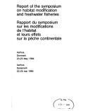 Couverture : Report of the Symposium on Habitat Modification and Freshwater Fisheries