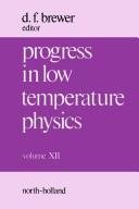 Couverture : Progress in low temperature physics.