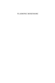 Couverture : Plasmonic Biosensors