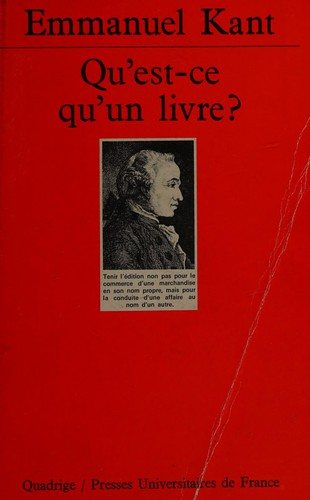 Couverture : Qu'est-ce-qu'un livre ?