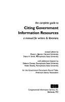 Couverture : The complete guide to citing government information resources