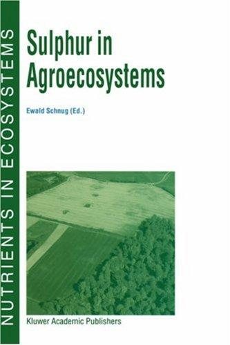 Couverture : Sulphur in agroecosystems
