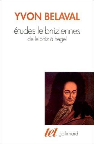 Couverture : Etudes leibniziennes de Leibniz à Hegel