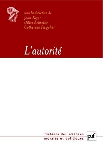 Couverture : L' autorité