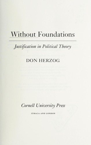 Couverture : Without foundations