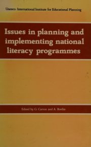 Couverture : Issues in planning and implementing national literacy programmes