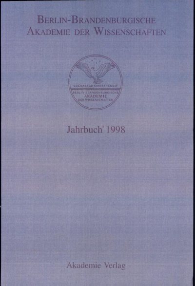 Couverture : Jahrbuch 1998
