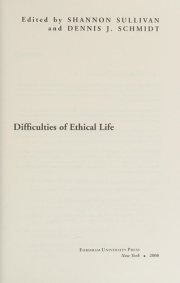 Couverture : Difficulties of Ethical Life