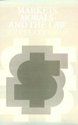 Couverture : Markets, morals, and the law