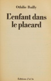 Couverture : L'enfant dans le placard