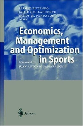 Couverture : Economics, management, and optimization in sports
