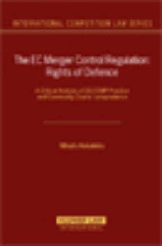 Couverture : The Ec Merger Control Regulation