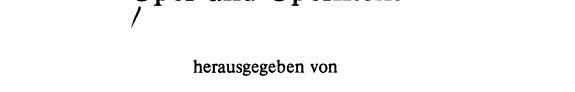 Couverture : Oper und Operntext