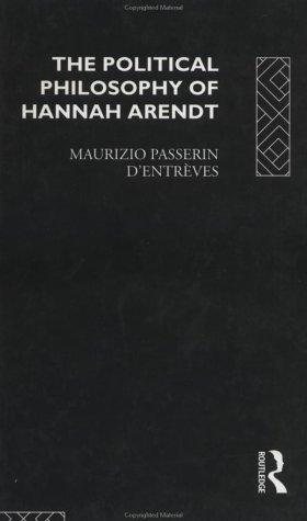 Couverture : The political philosophy of Hannah Arendt