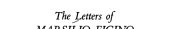 Couverture : Letters of Marsilio Ficino Volume 1