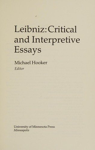 Couverture : Leibniz