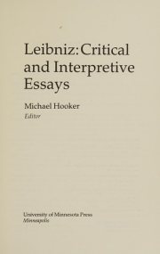 Couverture : Leibniz
