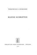 Couverture : Kleine Schriften