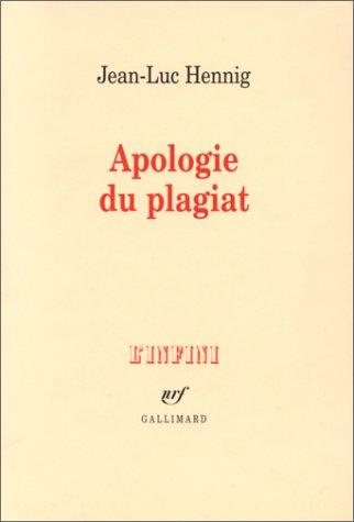 Couverture : Apologie du plagiat