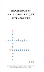 Couverture : Sémiotique, lexicologie, didactique