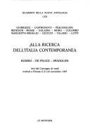 Couverture : Alla ricerca dell'Italia contemporanea