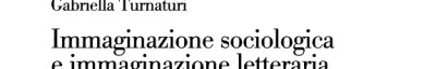 Couverture : Immaginazione sociologica e immaginazione letteraria