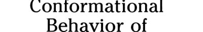 Couverture : Conformational behavior of six-membered rings