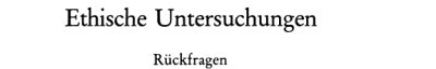 Couverture : Ethische Untersuchungen