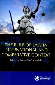 Couverture : The rule of law in international and comparative context