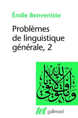 Couverture : Problemes de linguistique générale