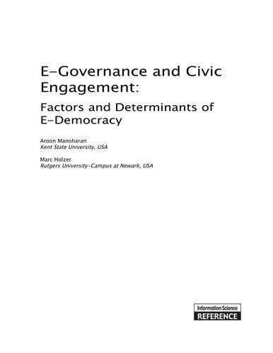Couverture : E-governance and civic engagement