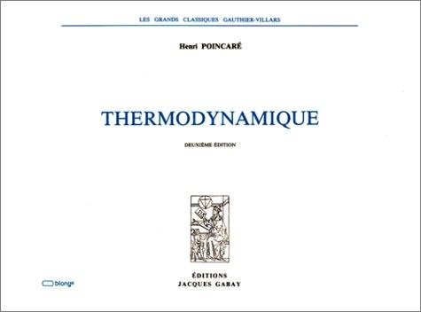 Couverture : Thermodynamique