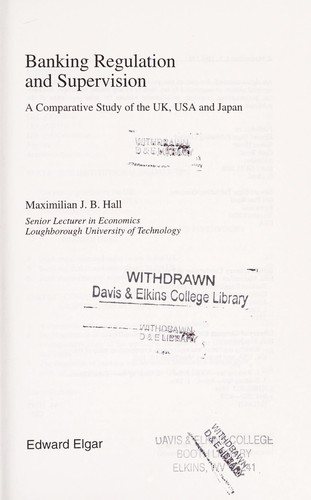 Couverture : Banking regulation and supervision
