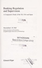 Couverture : Banking regulation and supervision