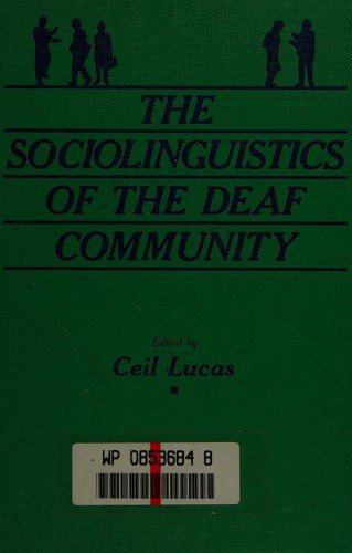 Couverture : The Sociolinguistics of the deaf community
