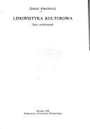Couverture : Lingwistyka kulturowa