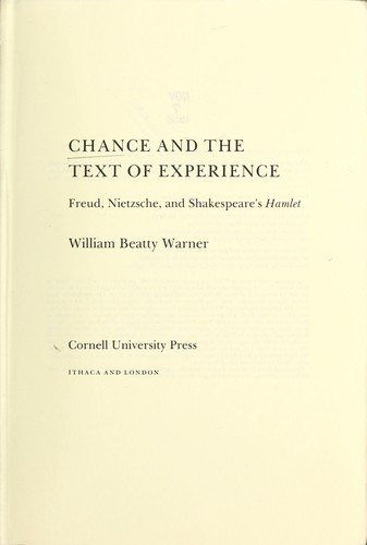 Couverture : Chance and the text of experience