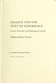 Couverture : Chance and the text of experience