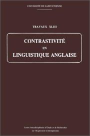 Couverture : Contrastivité en linguistique anglaise