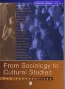 Couverture : From sociology to cultural studies