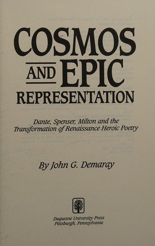 Couverture : Cosmos and epic representation