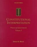 Couverture : Constitutional interpretation